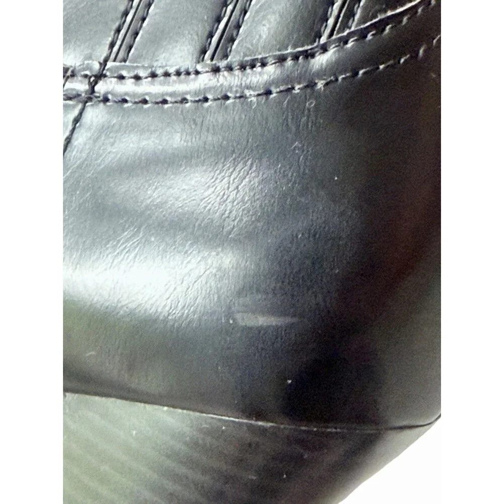 Zara Black Pointed Toe Western Ankle Boots Size 37